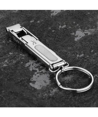 Folding Nail Cutter - Portable Nail Cutters Thick Nails Jaw Opening Cutter with File Ultra Slim Folding Safety Lock | Stainless Steel Nail Clippers Portable Nail Clipper with Nail Files Keychain - Buy Online on GoSupps.com