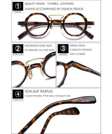 Buy Vevesmundo Round Retro Reading Glasses - Unisex Leopard Pattern +1.0 to +4.0 | Stylish Visual Aid - Buy Online on GoSupps.com