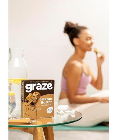Graze Peanut Butter Oat Boost Bars - Vegan Snacks with Whole Oats - 28 Count - Peanut Butter & Chocolate Flavor - 7 Packs of 4 x 30g - Packaging May Vary - Buy Online on GoSupps.com