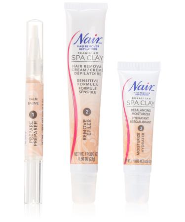 Nair Brazilian Spa Clay Total Care Face Trio 1.35 Ounce