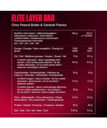 Dymatize Elite Layer Bar Peanut Butter & Caramel 18x(2x30g) - Barre hyperprot in e et peu sucr e - Buy Online on GoSupps.com