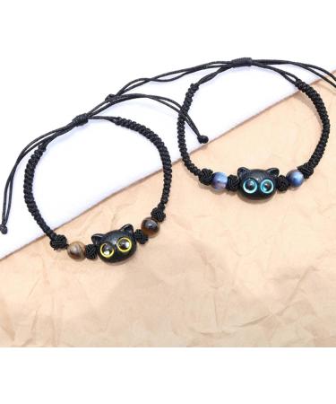 Kuaiyiju Pearl Bracelet Set - Stackable Cartoon Animal Fob Hand Chain - Trendy Chinese Jewelry - 2 Pieces - Buy Online on GoSupps.com