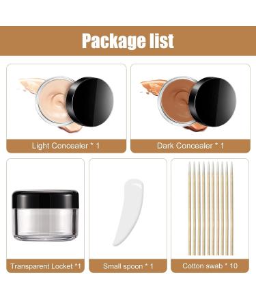 CENNYO Tattoo Cover Up Set | Waterproof Invisible Skin Concealer for Scars, Dark Spots, Vitiligo | Long Lasting, 2 Colors, 0.07kg - Buy Online on GoSupps.com