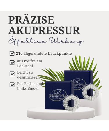 Sanaviva Acupressure Ring Set - 4 Silver Finger Massage Rings for Enhanced Blood Flow - Ying Yang Energy Therapy - Buy Online on GoSupps.com