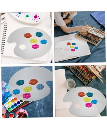 TEHAUX Acrylic Mixing Palette Set - Clear Cosmetic Palette for Foundation & Nail Polish | Perfect Powder Mixing Plate with Spatula - Buy Online on GoSupps.com