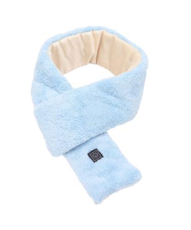 EQULUP electric USB neck heating pillow 3 gears temperature setting electrical heating scarf USB heating scarf heated neck wrap (blue)