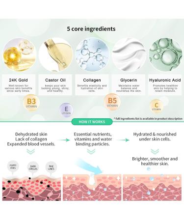 Saimyo 24K GOLD Eye Mask 60 Pcs - Retinol & Collagen Treatment for Puffy Eyes, Dark Circles, Wrinkles, and Fine Lines - Look Younger and Firm Eye Skin - Buy Online on GoSupps.com