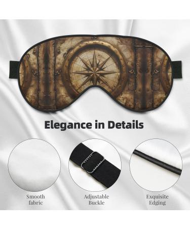 Soft Sleep Mask with Compass Card Breathable Eye Patch Perfect for Travel and Relaxation - Buy Online on GoSupps.com