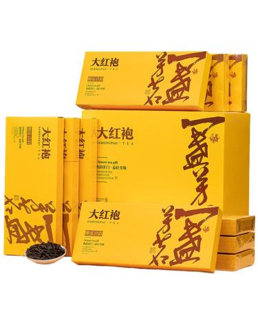 Th Dahongpao Prime -Grande Robe Rouge Th Oolong- Cadeau De Th Chinois- Sachets De Th Emball s Individuellement (500g (50g * 10 bo tes)) 500g (50g * 10 pude ek)