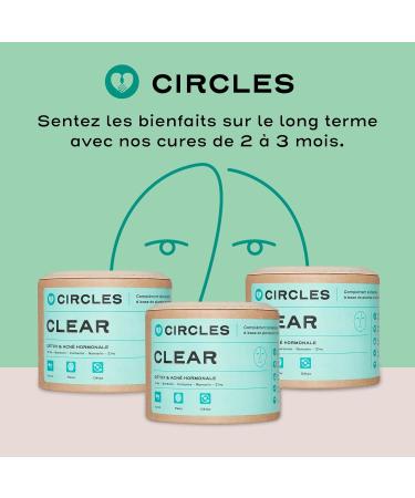 Circles Clear Detox Treatment for Skin and Body - Herbal and Mineral Supplement for Hormonal Acne in Adults - Vegan - Burdock Nettle Zinc Rosemary - 60 Capsules - Buy Online on GoSupps.com