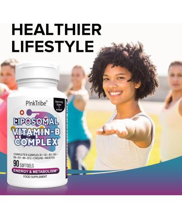 Liposomal Vitamin B Complex - 9 Essential B Vitamins 10x Absorption 90 Soft Capsules (2 Pack) - Additive-Free 3 Month Supply for Optimal Health - Buy Online on GoSupps.com