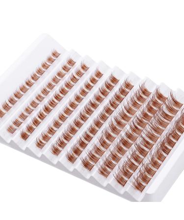 Buy Outopen Brown Lash Clusters 140Pcs - Natural D Curl Wispy Cat Eye Extensions for DIY Home Use - Buy Online on GoSupps.com