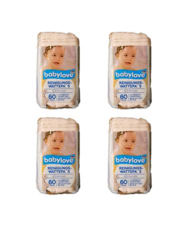 Babylove Cleaning Cotton Pads - Pack of 4 (240 Total Pads) | Gentle and Soft for All Skin Types | Shop Internationally - Buy Online on GoSupps.com