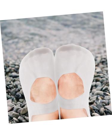 FRCOLOR 1 Pair Silicone Heel Protector Silicone Moisturizing Socks Silicone Boat Sock Spa Gel Socks Silicone Socks Beach Sock Tendon Socks Dance Socks Sole of Foot Men and Women White - Buy Online on GoSupps.com