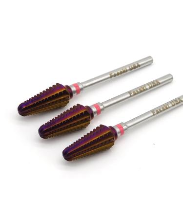 Fasaki 3/32" Carbide Tornado Nail Drill Bits for Remove Acrylic Hard Gel and Dipping Powder- Fast Remover Drill Bit Easy to Use for Beginner Long-Lasting - Purple Size 3XC - Buy Online on GoSupps.com