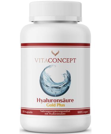 Vitaconcept i hyaluronic acid capsules high dose i 120 pieces (4 months) i Hyaluron 500-700 KDA I 400 mg per capsule i laboratory test i vegan i made in germany - Buy Online on GoSupps.com