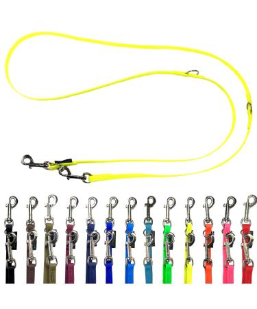 Biothane dog linen small dogs / large dogs adjustable 2m / 2.40m / 2.80m / 3.50m / 5m silver hook 9mm / 13m m / 16mm (3.50m x 9mm neon yellow) 3.50m x 9mm neon yellow