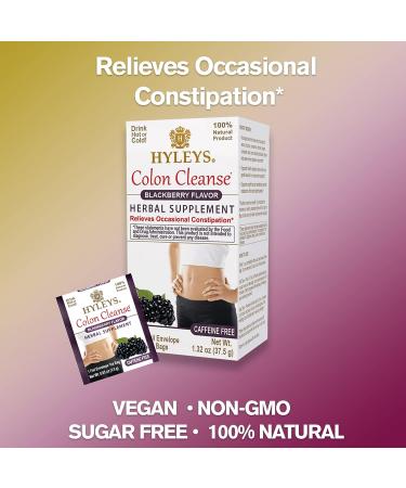 Hyleys Tea Colon Cleanse - Blackberry Flavor, 25 Tea Bags (1.32 oz) | Detox & Digestive Health - Buy Online on GoSupps.com