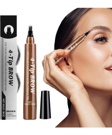  G n rique 4 Tip Eyebrow Pen Long Lasting Eyebrow Tint Brown Waterproof Tint Sweat Resistant Makeup Perfect for Natural Looking Brows Women and Girls 1 Piece - Buy Online on GoSupps.com