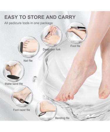 Electric Callus Remover for Feet - 17 in 1 Rechargeable Pedicure Tool Set with Waterproof Foot Scrubber - Dead Skin Remover with 4 Roller Heads - Professional Foot File for Smooth Feet - 2 Speed Black - Buy Online on GoSupps.com
