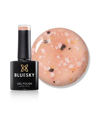 BLUESKY Gel Nail Polish Flower Gel Dancing Dahlia BFL01 Coral Orange Jelly Long Lasting Chip Resistant (Requires Drying Under UV or LED Lamp)