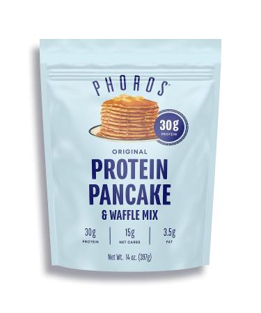 Protein Pancake & Waffle Mix by Phoros Nutrition, 30g of Whey Protein, Low Carb, High Protein, Keto-Friendly, Just Add Water (Original)