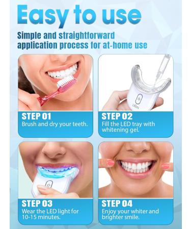 Teeth Whitening Kit for Sensitive Teeth - 35% Carbamide Peroxide Gel LED Light & Dental Trays - Professional Home Oral Care System - Buy Online on GoSupps.com
