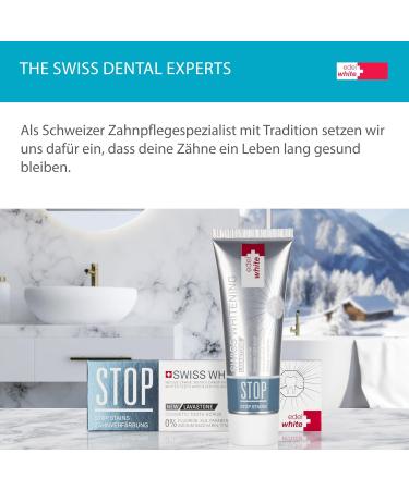 Noble+ White Stop Stain Swiss Whitening Tooth Gel 75ml | Polishing Gel for Bright White Teeth | Fluoride-Free Tooth Cleaning Formula with Lava Stone - Buy Online on GoSupps.com