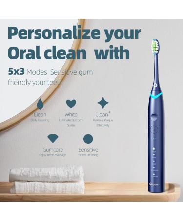 Buy Sonic Electric Toothbrush for Adults | 330 Days on One Charge 5 Modes Smart Features & IPX7 Waterproof - Buy Online on GoSupps.com