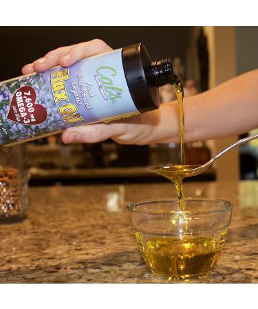 Cal's Flax Oil - 32oz Organic Pure Essential Unrefined Cold-Pressed Flaxseed Oil - Buy Online on GoSupps.com