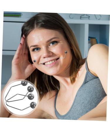 FRCOLOR 1 Pair Dimple Trainer Double Chin Exerciser Neck Toning Exerciser Forming Mouth Exerciser Jaw Trainer Smile Beauty Exerciser Jaw Exerciser Facial Tools Face Exercise Device Alloy 4.30X2.50X0.80CM Black - Buy Online on GoSupps.com