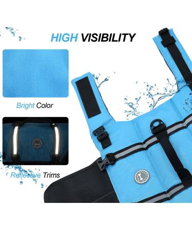 Vivaglory Ripstop Dog Rescue Vest | Buoyant & Visible | XL Blue (78-96cm) for Small Medium Boats - Buy Online on GoSupps.com
