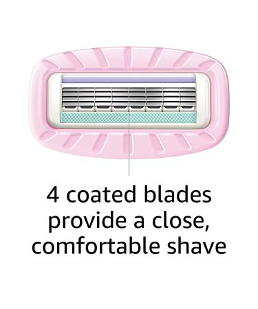 Amazon Basics Women's 4-Blade Razor Refills - Fits Amazon Basics and Venus Handles - Moisturizing Surround - 6 Refill Cartridges - Buy Online on GoSupps.com