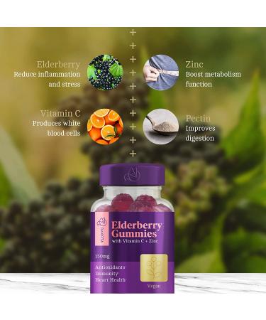 Sambucus Elderberry Gummies with Zinc, Vitamin C for Immune Support - 2 Pack - Buy Online on GoSupps.com