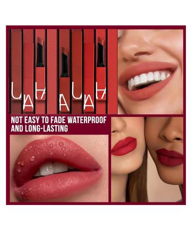 Buy 6 Colors Red Silky Velvet Matte Lipstick | Waterproof & Long-Lasting | Infused with Vitamin E | 24-Hour Smudge-Proof Makeup Gift for Women - Buy Online on GoSupps.com