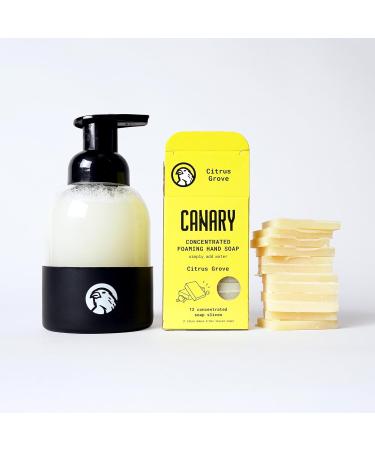 Canary Foaming Hand Soap Bars - Refillable Zero Waste Hand Wash Concentrate with Coconut Oil - All Natural Moisturizing Organic Non Toxic (Citrus Grove (makes 24 bottles of liquid soap)) Citrus Grove (24 Soap) - Buy Online on GoSupps.com