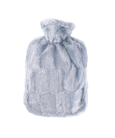 Hugo Frosch hot water bottle classic 1.8l with animal fur cover grey