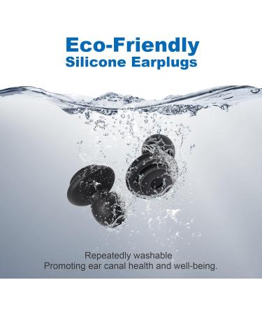 Ear Plugs for Sleeping Noise Canceling Reusable Earplugs for Work Concerts Motorcycles Focus & Noise Sensitivity 28dB Noise Reduction 10 Silicone Ear Tips in XS/S/M/L/D Black - Buy Online on GoSupps.com