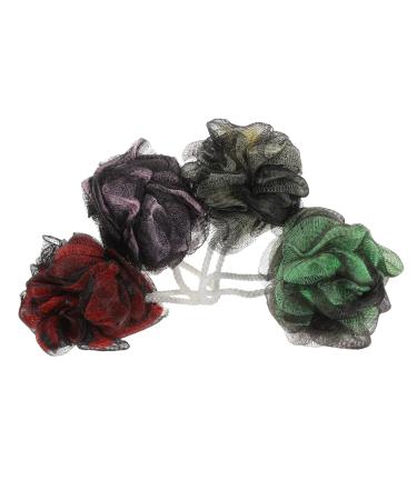 Beaupretty Bathing Skin Scrubber 4pcs Foaming Net Loofah Child Aldult or Kids Hair Ties