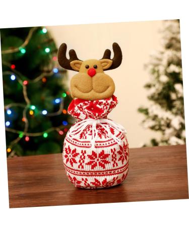 KOMBIUDA 1pc Bags Candy Christmas Hanging Adorable Ornament Knitted Kids Portable Storage Bag Elk - Buy Online on GoSupps.com