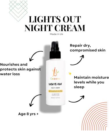 Cezons Lights Out Night Cream - Gentle Face Cream for Kids Tweens and Teenagers - 100ML - Hyaluronic Acid Moisturiser - Fragrance-Free Alcohol Free Skincare. - Buy Online on GoSupps.com
