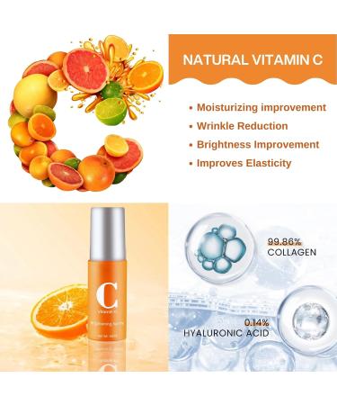 Vitamin C Serum Face Spray Hyaluronic Acid Hydrating Face Mist Brightening Serum Spray For Reduce Crow'S Feet Wrinkles & Neck Lines Vitamin C Face Toner Spray And Hydrolyzed Collagen Eye Mask - Buy Online on GoSupps.com