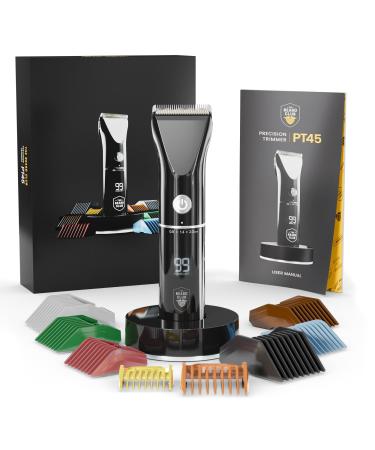 Beard Club PT45 Beard Trimmer for Men - Electric Cordless Rechargeable Beard & Hair Trimmer - High Power 7000 RPM - 8 Color Guides, 45 Unique Trim Lengths - Extra Sharp Mower Blades - Travel Lock PT45 Trimmer - Buy Online on GoSupps.com