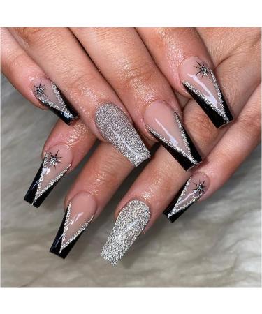 Reflective Silver Glitter Powder - 2PCS Sparkling Holographic Triangle Nail Glitter Set - Buy Online on GoSupps.com
