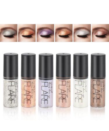Liquid Glitter Eyeliner, Metallic Shimmer Glitter Eyeshadow, Long Lasting Waterproof Sparkling Eyeliner Eye Shadow(6 Colors) #05