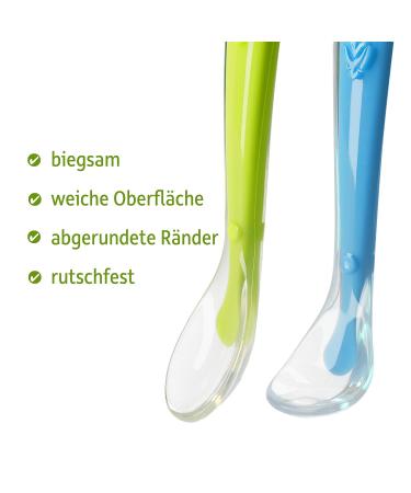 Soft Silicone Baby Spoon Set - 5 Colorful Pieces for Easy Eating | Ideal for 0+ Months - Buy Online on GoSupps.com