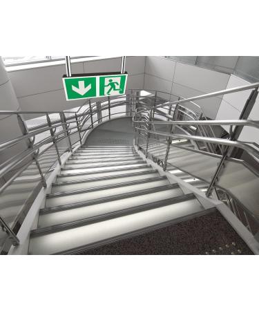 Notlok Safety Work Emergency Exit Sign - Illuminating PVC Plate | DIN EN ISO 7010 DIN67510 | 30x15 cm Escape Path Sign - International Shipping Available - Buy Online on GoSupps.com