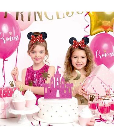 4 Pack 5 Inch Mouse Hair Bows - Red Sequins Bow Applique Hair Clips for Girls - Princess Party Accessories - Alligator Glitter Barrettes - Buy Online on GoSupps.com