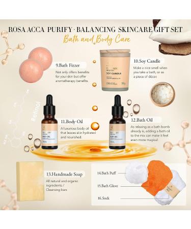 Mothers Day Spa Set with Hyaluronic Acid, Vitamin E & Essential Oils for Skin Care - Self-care Relaxation Gift | Bath and Body At Home Spa Kit - Buy Online on GoSupps.com