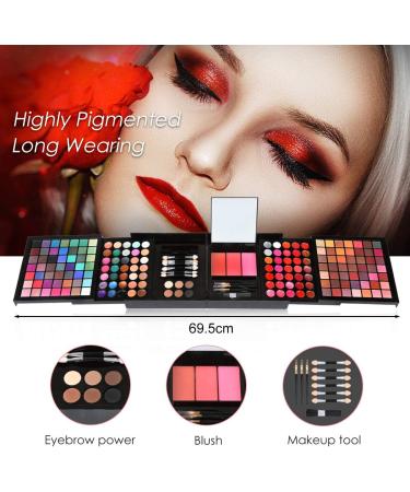 Hotrose 177 Color Makeup Set: Eyeshadow Palette, Blush, Lip Gloss, Concealer & Mirror - All-in-One Beauty Kit for Women - Buy Online on GoSupps.com
